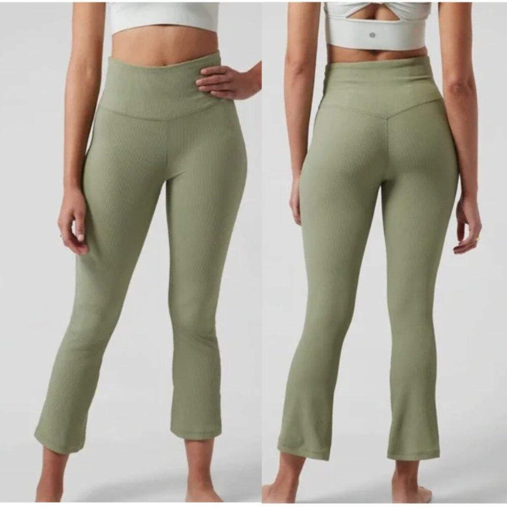 Athleta Elation Rib Crop Flare Leggings